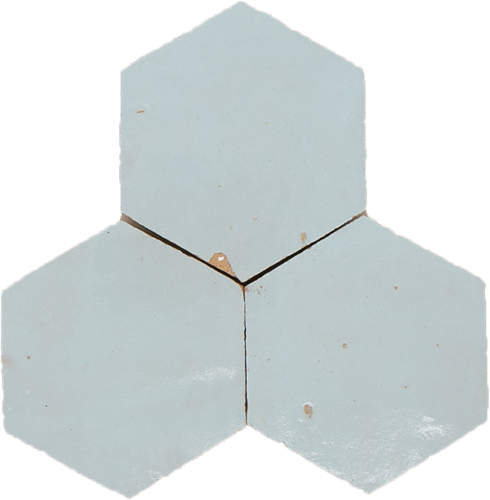 SAM Zellige Glacier Bleu Hexagone
