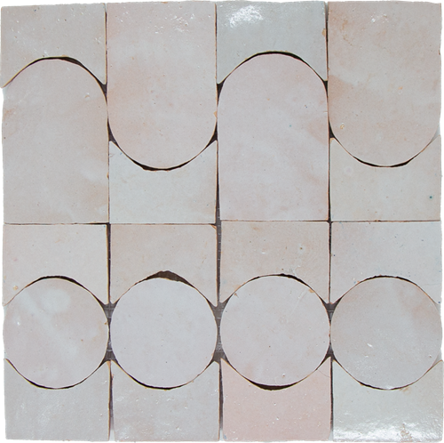 Zellige Gris Rose Soleil Mosaic