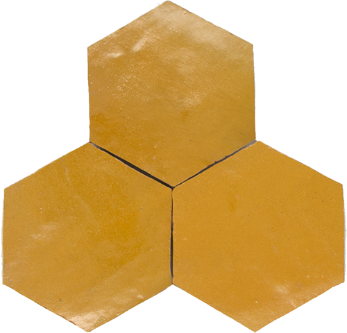 Zellige Jaune Hexagone