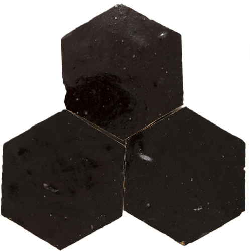 Zellige Marron Hexagone