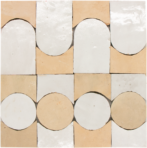 Zellige Blanc Naturel Soleil Mosaic