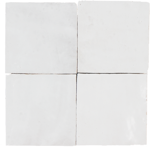 Zellige Neige Blanc 10x10cm