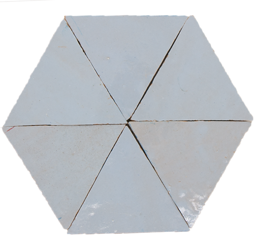 Zellige Pastel Bleu Triangle