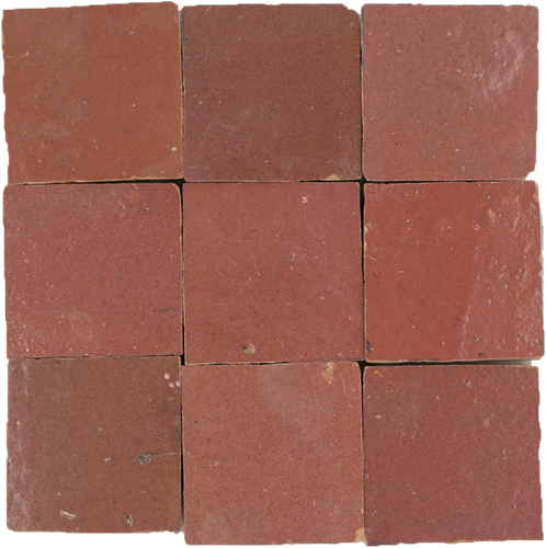 Zellige Rose Rouge 5x5cm