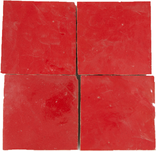 Zellige Rouge Sang 10x10cm