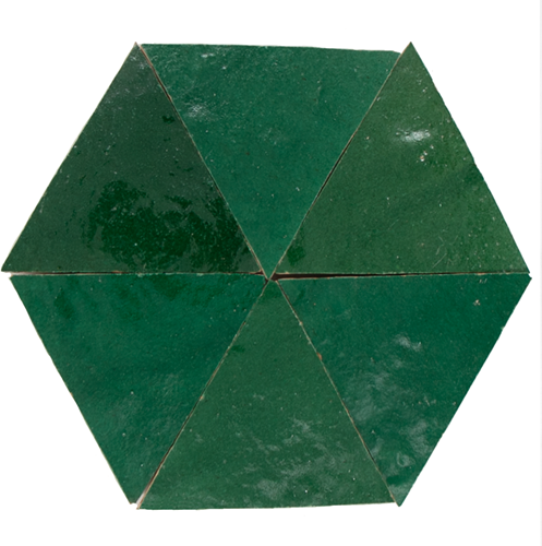 Zellige Vert Foncee Triangle
