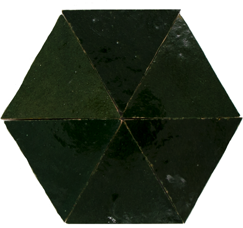 Zellige Vert Mousse Triangle