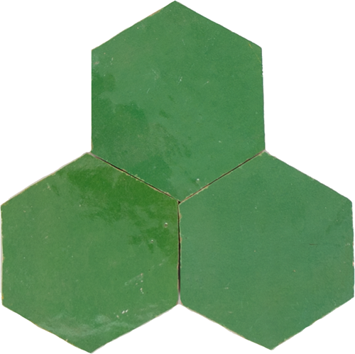 Zellige Vert Pomme Hexagone