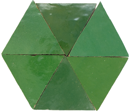 Zellige Vert Pomme Triangle