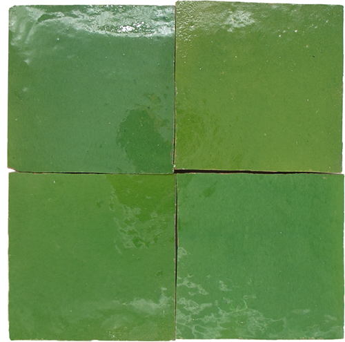Zellige Vert Pomme 5x5cm