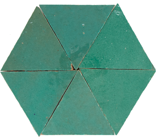 Zellige Vert Turquoise Triangle